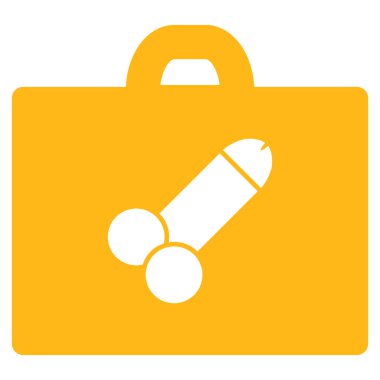 Düz cinsel araç kutusu simgesi