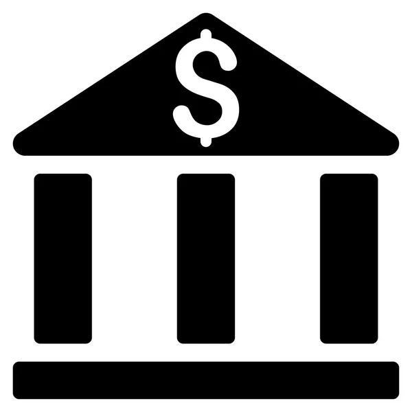 Плоская векторная икона здания банка — стоковый вектор