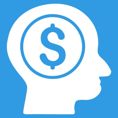 Bankacı düz glif simgesi