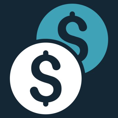 Paralar düz glif simgesi