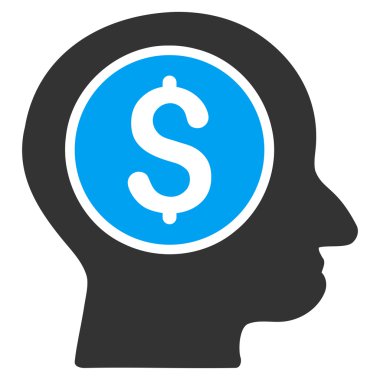 Bankacı düz glif simgesi