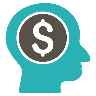 Bankacı düz glif simgesi