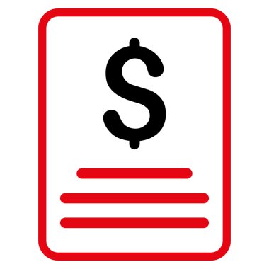 Fatura düz glif simgesi