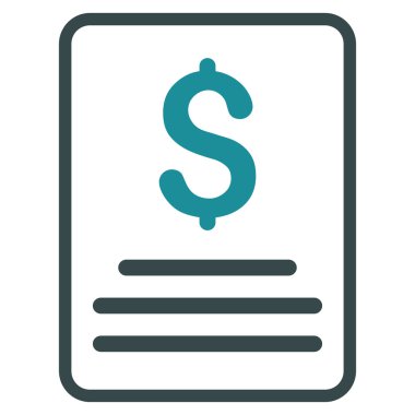 Fatura düz glif simgesi