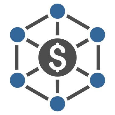 Mali radyal düzeni düz glif simgesi