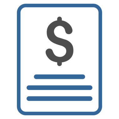 Fatura düz glif simgesi