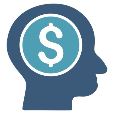 Bankacı düz glif simgesi