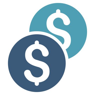 Paralar düz glif simgesi