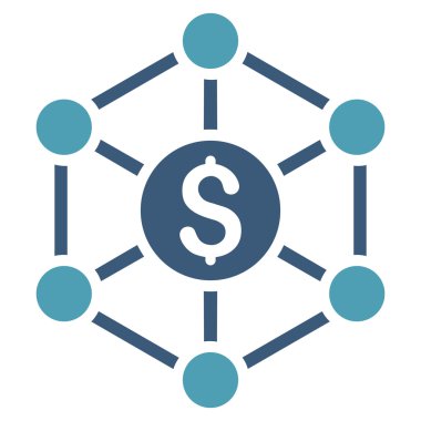 Mali radyal düzeni düz glif simgesi