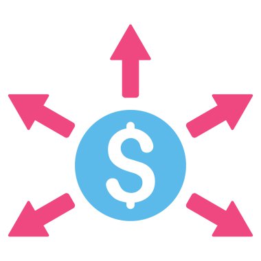 Fişleri paraya çevirme düz glif simgesi