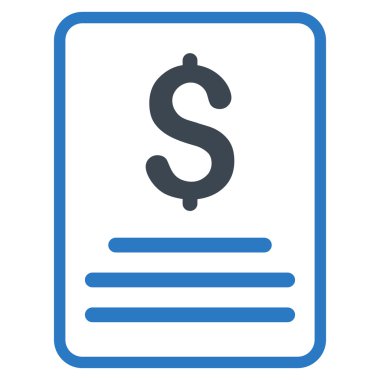 Fatura düz glif simgesi