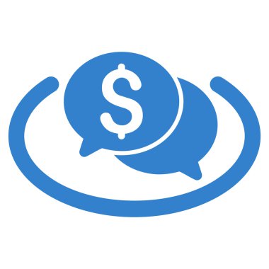 Mali sohbet alanı düz glif simgesi