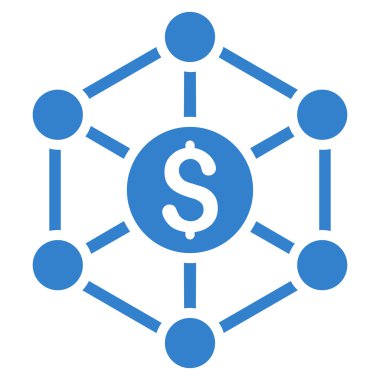 Mali radyal düzeni düz glif simgesi