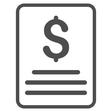 Fatura düz glif simgesi