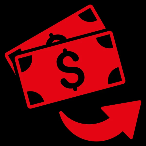 Send Money Flat Glyph Icon — Stock Photo, Image