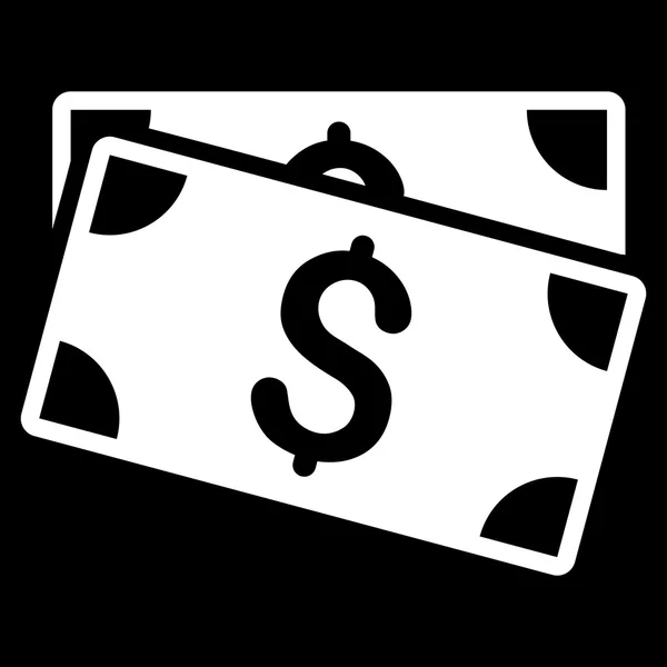 Dollar Banknotes Flat Glyph Icon — Stock Photo, Image