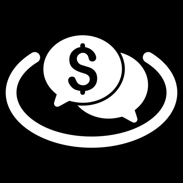 Financiële Chat gebied platte Glyph pictogram — Stockfoto