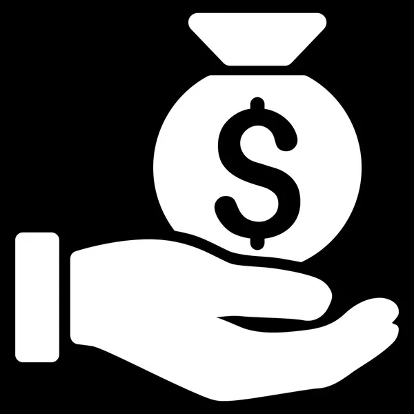 Investment Hand Flat Glyph Icon — Stock Photo, Image