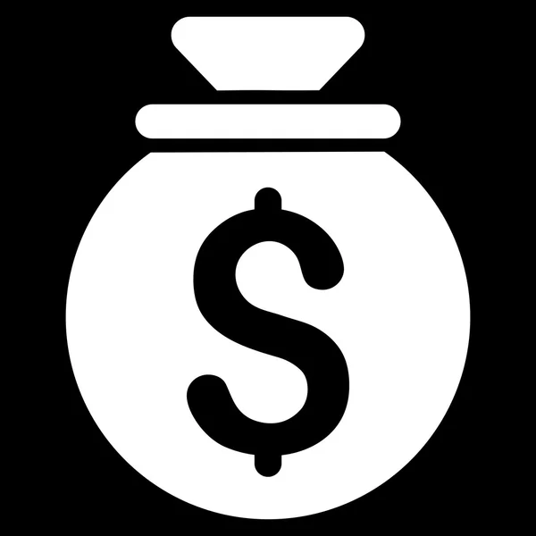 Money Bag Icona glifo piatto — Foto Stock