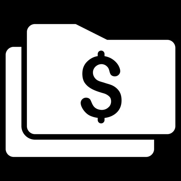 Wallet Flat Glyph Icon — Stock Photo, Image