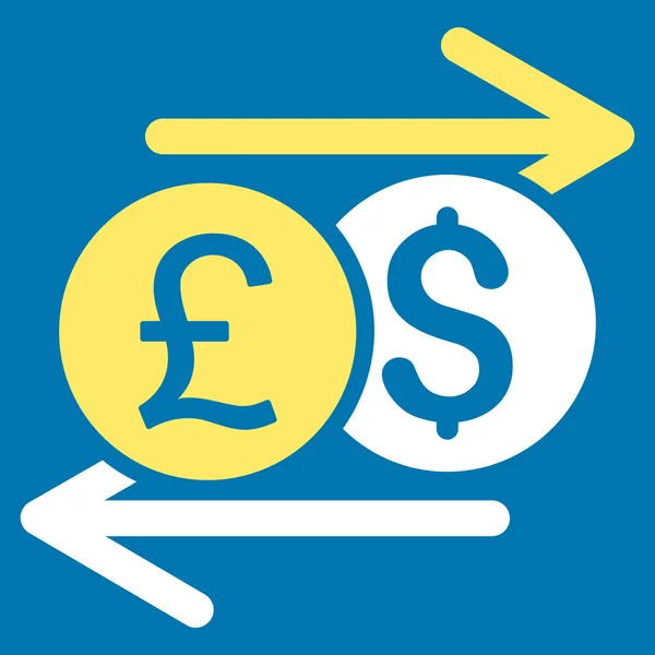 Currency Exchange Flat Glyph Icon — Stock Photo, Image