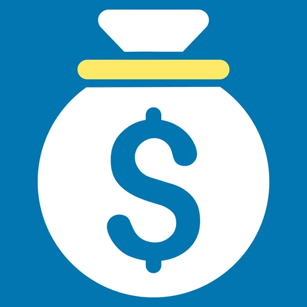 Saco de dinheiro Flat Glyph Icon — Fotografia de Stock