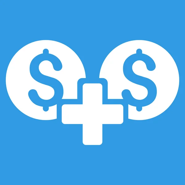 Suma finansowych płaskie glifów ikona — Zdjęcie stockowe