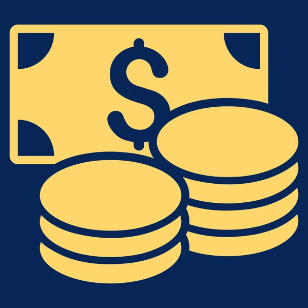 Cash Flat Glyph Icon — Stock Photo, Image