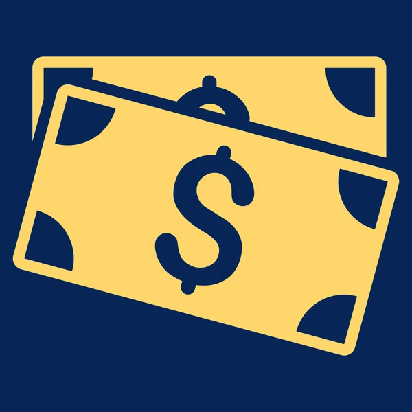 Dollar-Banknoten flaches Glyphen-Symbol — Stockfoto