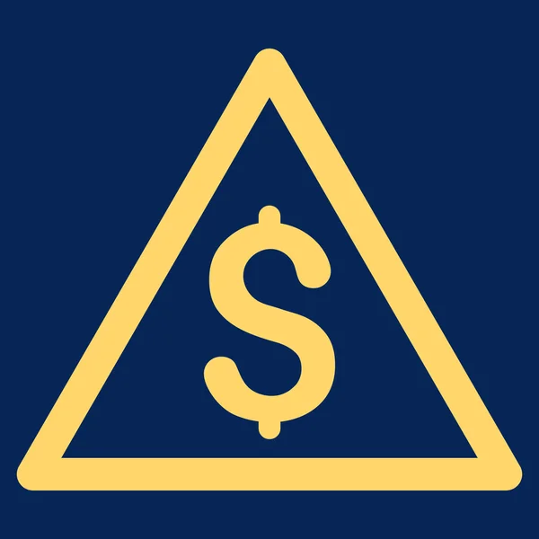 Money Warning Flat Glyph Icon — Stock Photo, Image