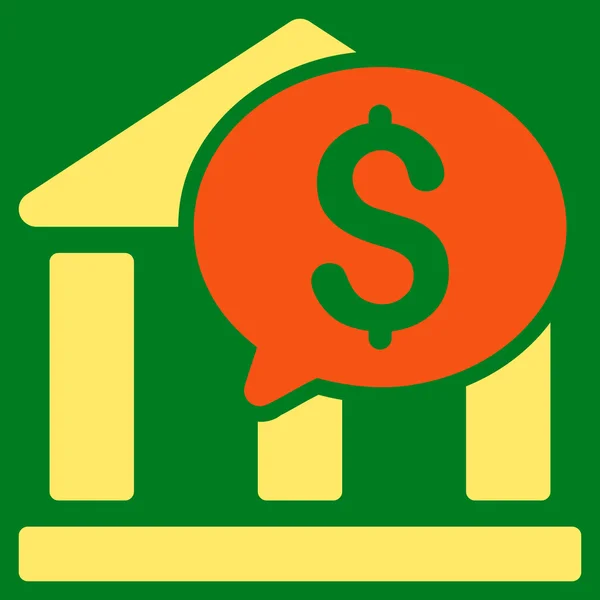 Bank lapos karakterjel ikon jelenik — Stock Fotó