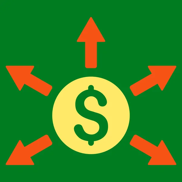 Fişleri paraya çevirme düz glif simgesi — Stok fotoğraf