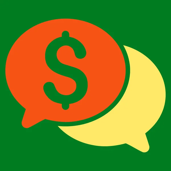 Financial Messages Flat Glyph Icon