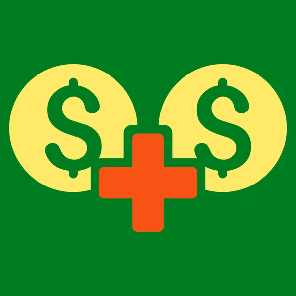 Financial Sum Flat Glyph Icon — Stock Photo, Image