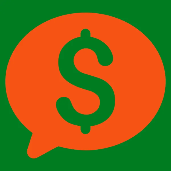 Money Message Flat Glyph Icon