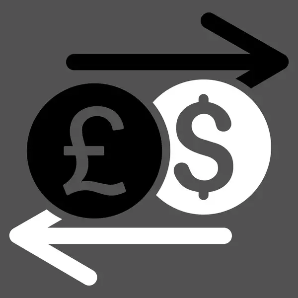 Currency Exchange Flat Glyph Icon — Stock Photo, Image