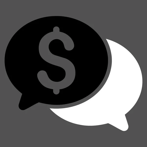 Mensagens Financeiras Flat Glyph Icon — Fotografia de Stock