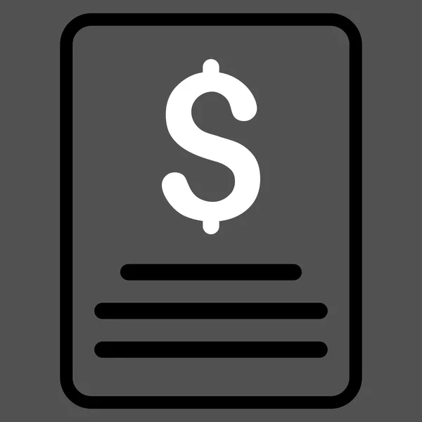 Invoice Flat Glyph Icon — Stock Photo, Image