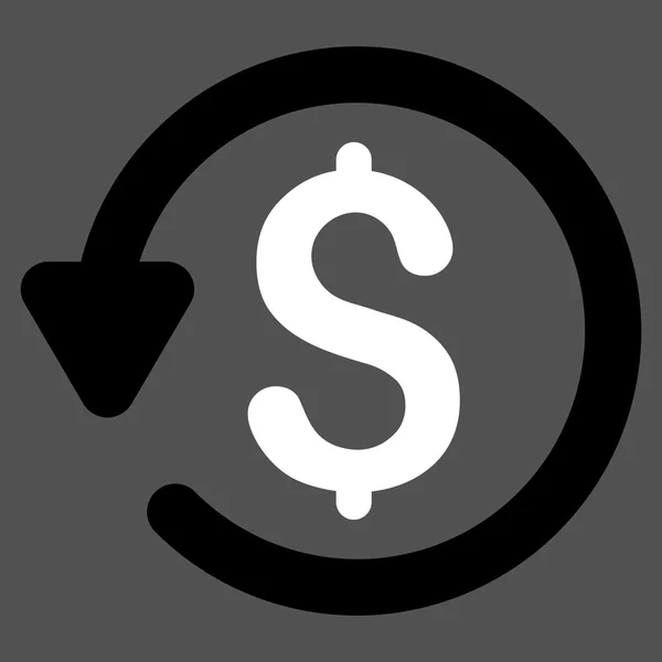 Refund Flat Glyph Icon — Stock Photo, Image