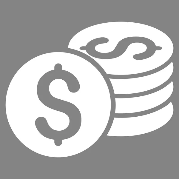 Ikona płaskie glifów stos monet Dolar — Zdjęcie stockowe