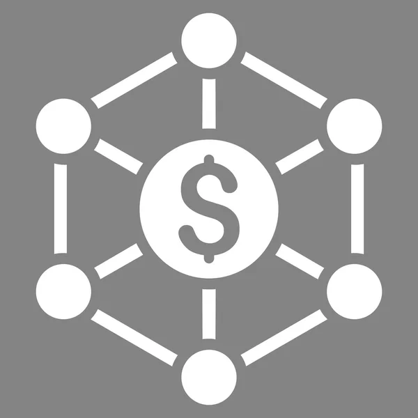 Финансовая радиальная схема плоская икона Глифа — стоковое фото