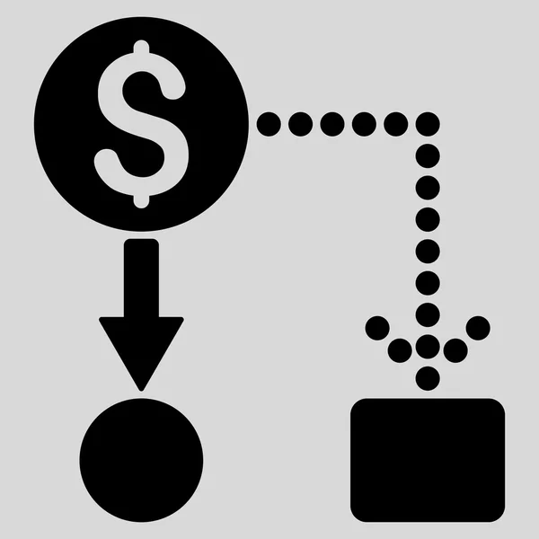 Cashflow Flatglyph-Symbol — Stockfoto