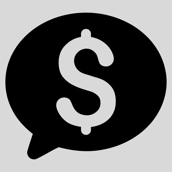 Icône plate de glyphe de message d'argent — Photo