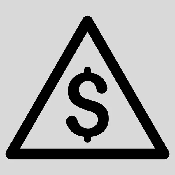Ícone de glifo plana de aviso de dinheiro — Fotografia de Stock