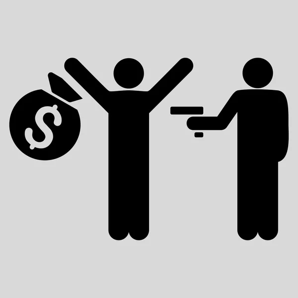 Hırsız tutuklama düz glif simgesi — Stok fotoğraf