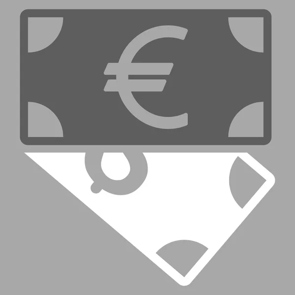 欧元和美元纸币平面字形图标 — 图库照片