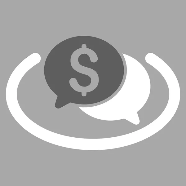 Financiële Chat gebied platte Glyph pictogram — Stockfoto