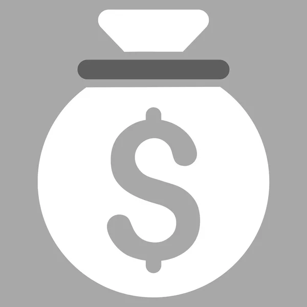 Pénz táska lapos karakterjel ikon — Stock Fotó