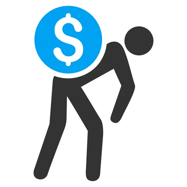 Financial Courier Flat Glyph Icon — Stock Photo, Image
