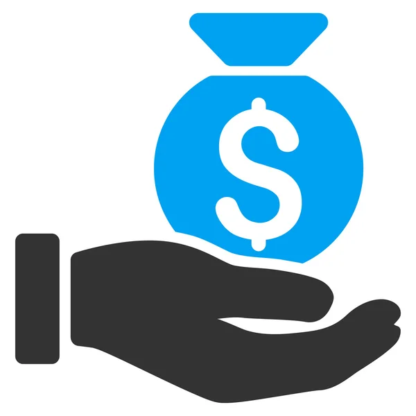 Investment Hand Flat Glyph Icon — Stock Photo, Image